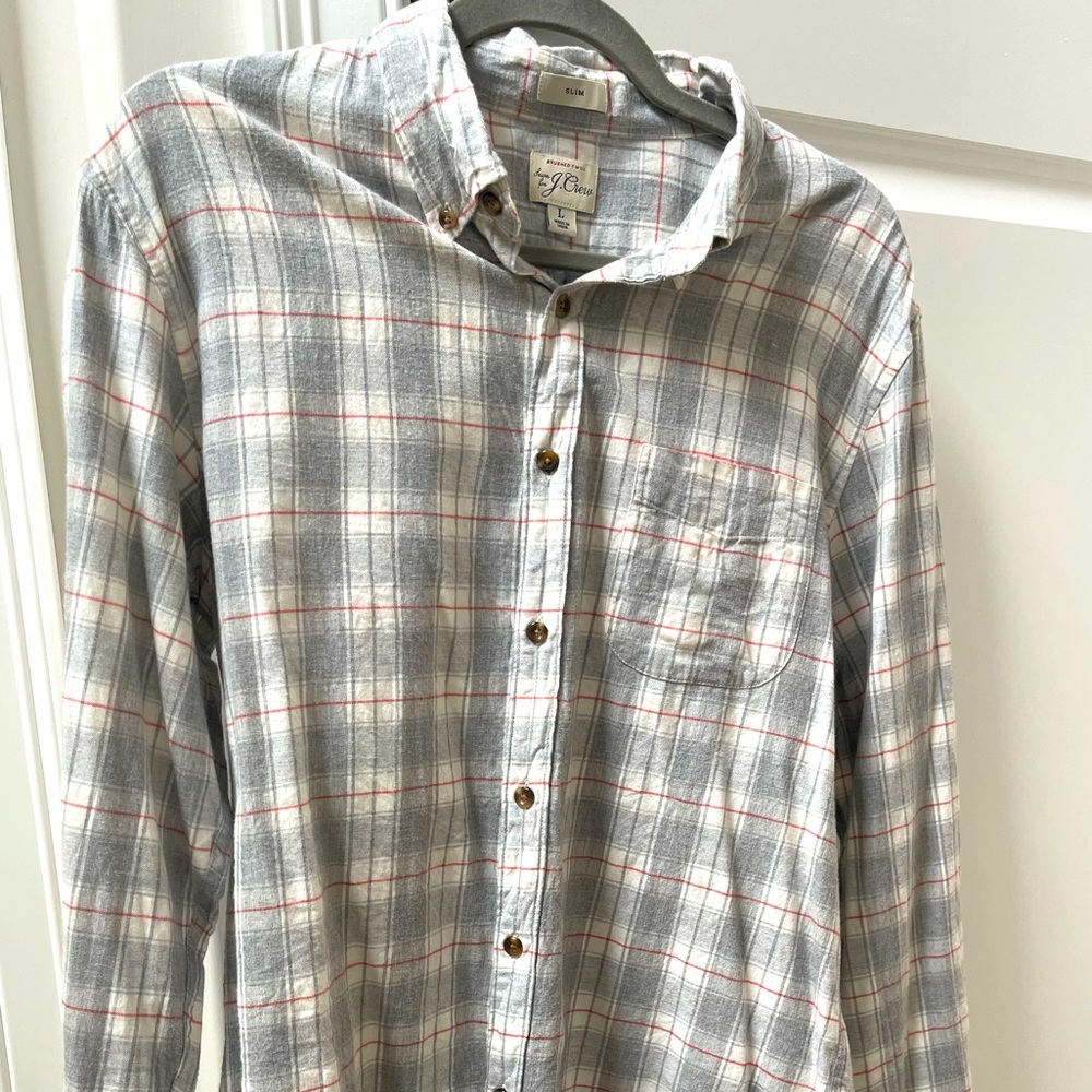 J Crew Flannel Button Down shirt